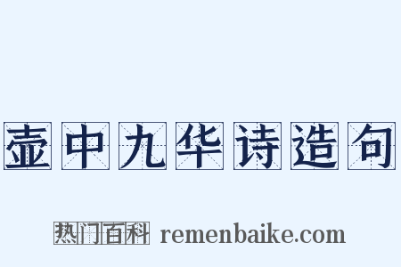 壶中九华诗造句是什么意思的图片